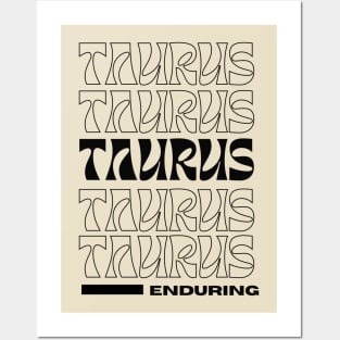 Retro Taurus Design Posters and Art